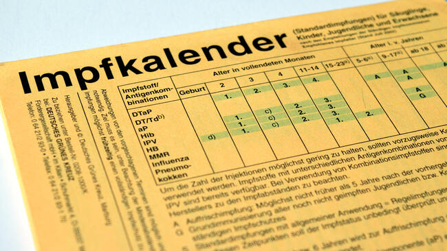 Impfkalender - so behalten Sie den Überblick  BIG direkt gesund